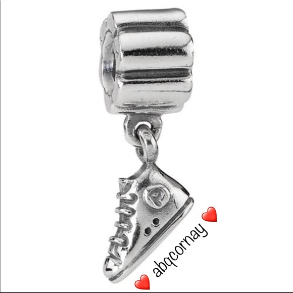 EUC Pandora 790350 Sterling Silver Sneaker Sports Running Shoe Dangle Charm - Picture 1 of 8